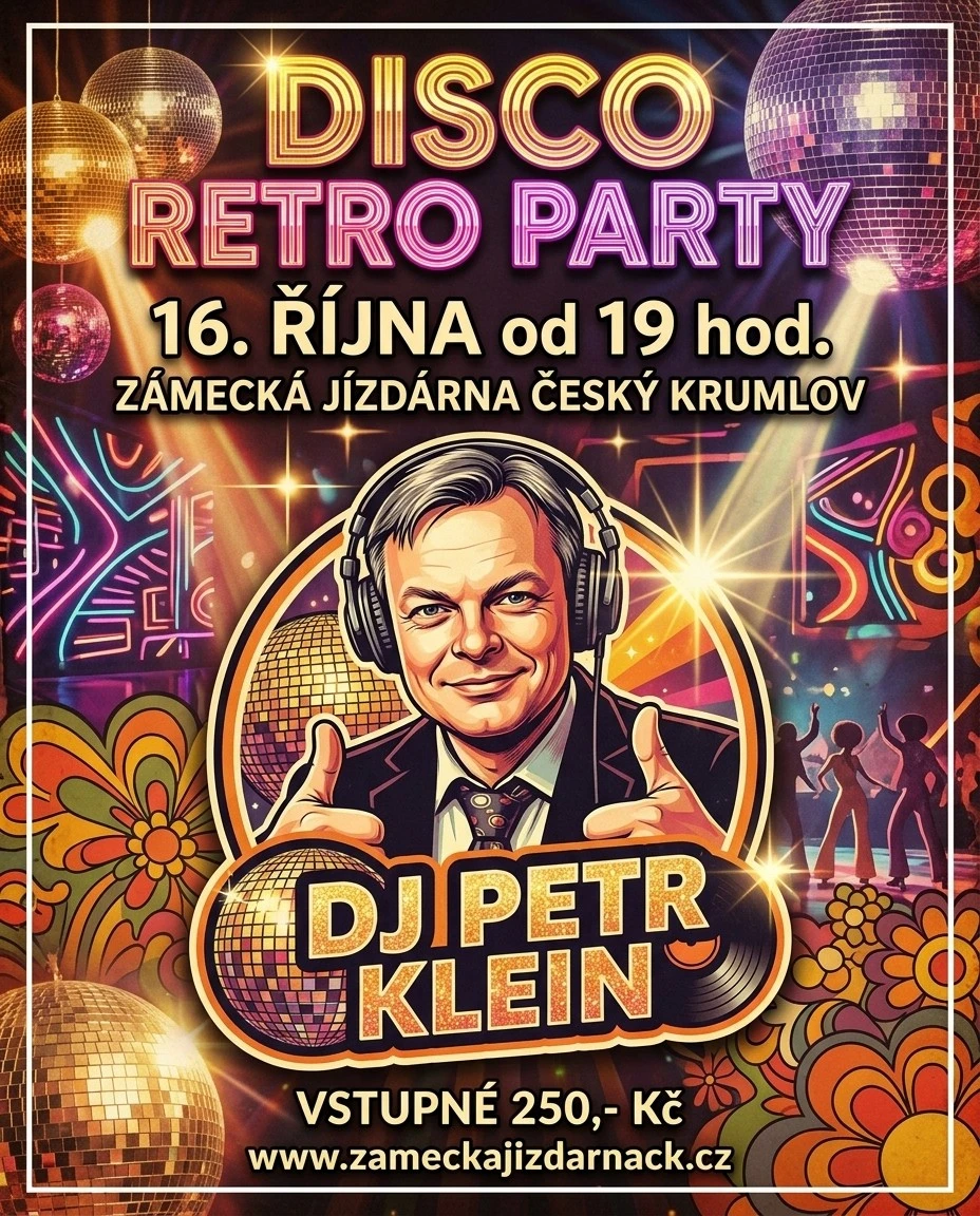 RETRO DISCO PARTY V ČESKÉM KRUMLOVĚ!